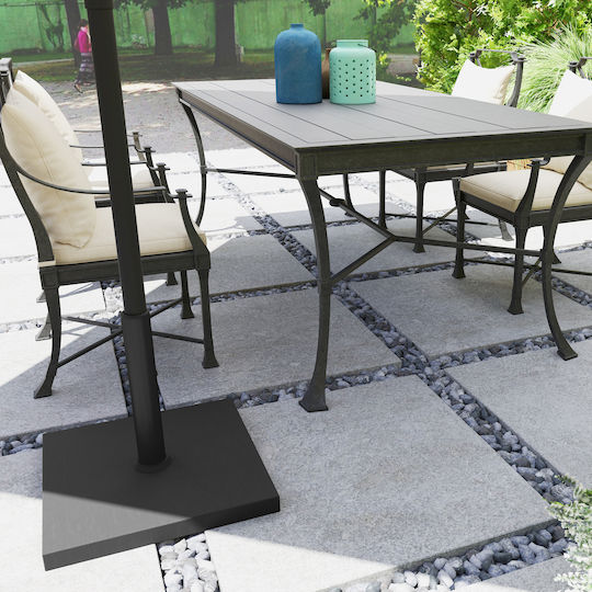 Outsunny Umbrella Stand Concrete Black 44x44x30cm