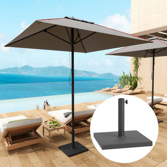 Outsunny Umbrella Stand Concrete Black 44x44x30cm