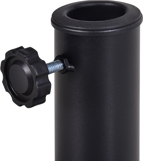 Outsunny Umbrella Stand made of Plastic Black Velvet-Black Metal 50x31x32cm