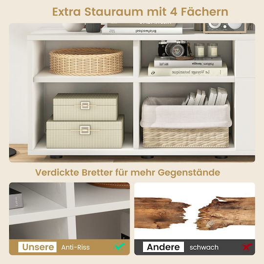 TV Stand White 108x39x50cm