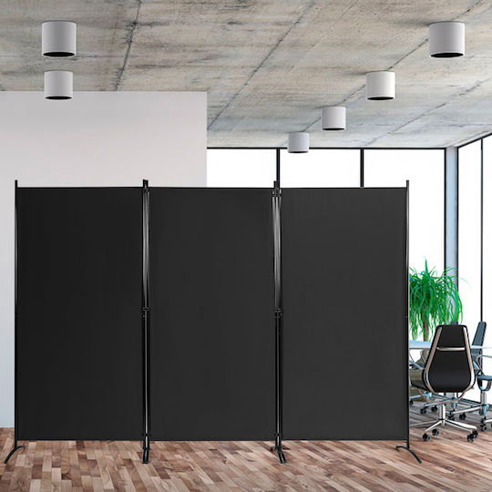 Costway Dekorativer Raumteiler aus Leinwand 260x183cm