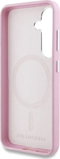 Karl Lagerfeld Saffiano Full Umschlag Rückseite Rosa (Galaxy S25)