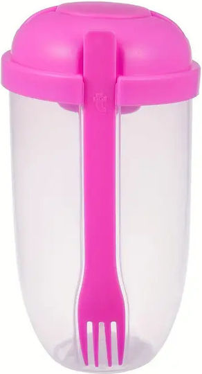 Salatieră Plastic Roz 19x9cm 1buc