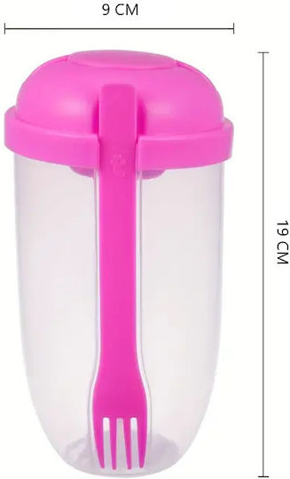 Salatieră Plastic Roz 19x9cm 1buc