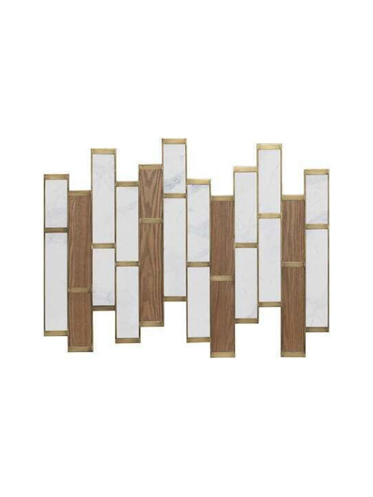 Wall Decor 96 X 1.5 X 74.5 Cm Marble & Wood Effect 205701 Atmosphera