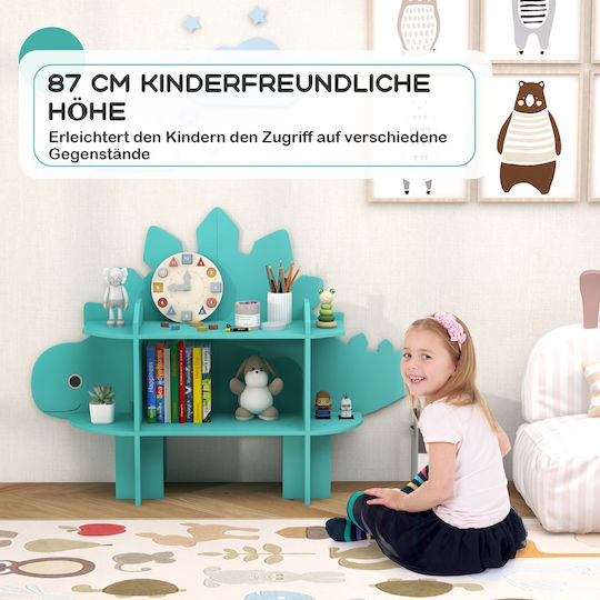Bücherregal Boden Grün 133x31x87cm