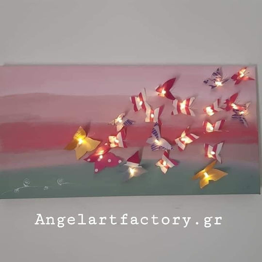 Illuminated Butterflies Canvas
