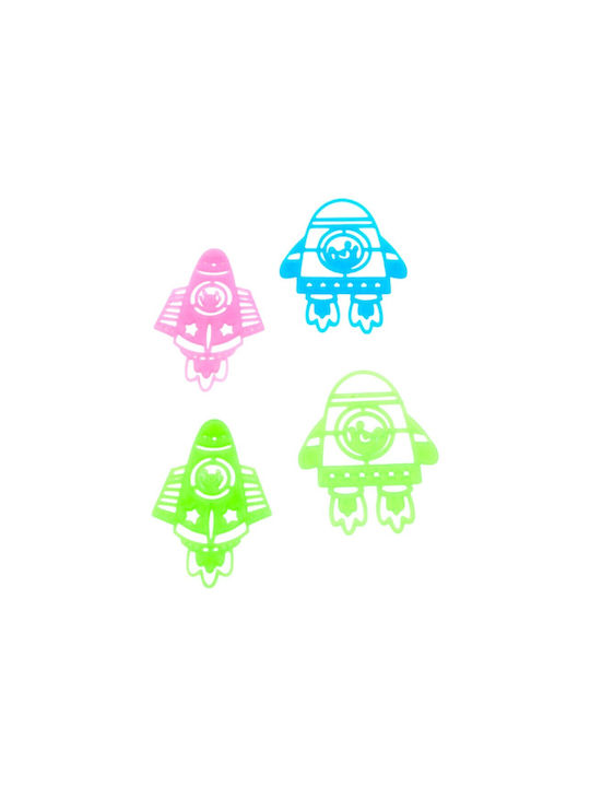 Glow-in-the-Dark Spaceship Wall Stickers 2dis67