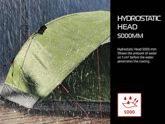 Robens Voyager 3 Exp Winter Camping Tunnel Mountaineering Green for 3 People Waterproof 5000mm 395x195x115cm