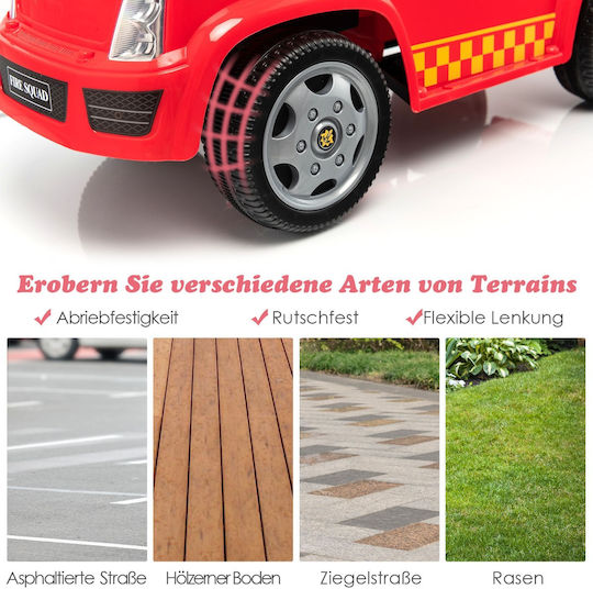 Costway Autoauto-Ride On Für Über 36 Monate Mit Geräuschen Rotes