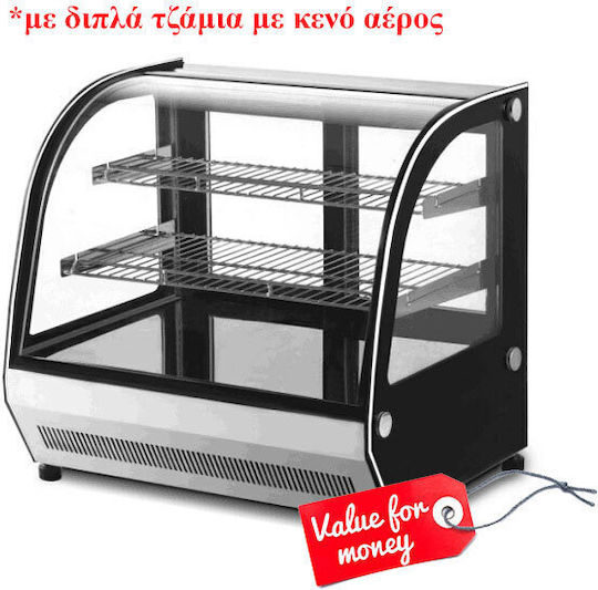 Lappas Vitrină încălzită cu cameră 3 Nivele cu Putere 1300W L120 x l53 x Î73 cm