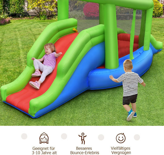 Costway Φουσκωτό Fun Castle με Τραμπολίνο & Τσουλήθρα για 3-10 Ετών
