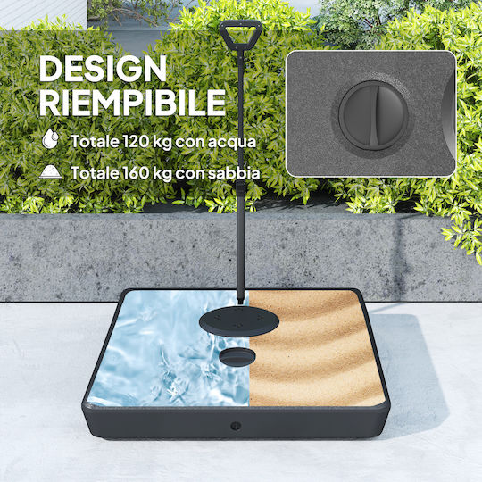 Outsunny Bază de Umbrelă Apă - Nisip Plastică Bej