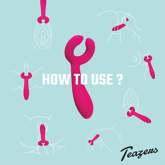 Teazers Dublu Vibrator cu Telecomandă Roz