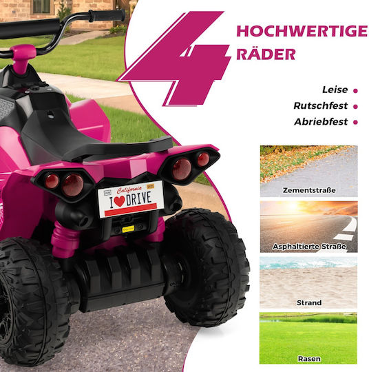 Kinder Roller Elektroantrieb 12 Volt, 12V Rosa