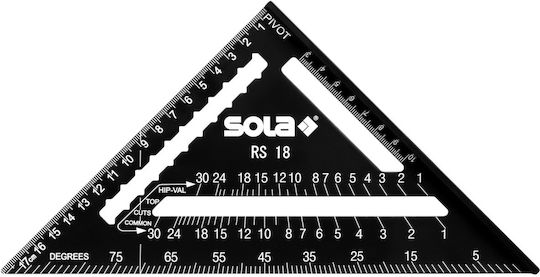 Sola Ъгломер Дърводелци Дължина 18см. със Степеномер