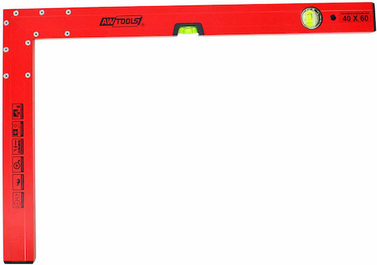 AWTools Γωνιόμετρο Μαραγκών Μήκους 80εκ. με Αλφάδι