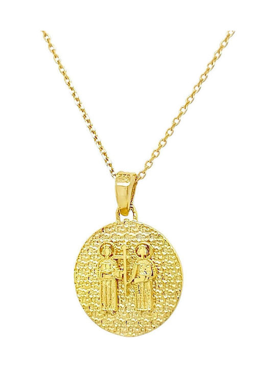 Xryseio Anhänger Kinder Amulett Beidseitig Konstantinato aus Gold 9K KN1113