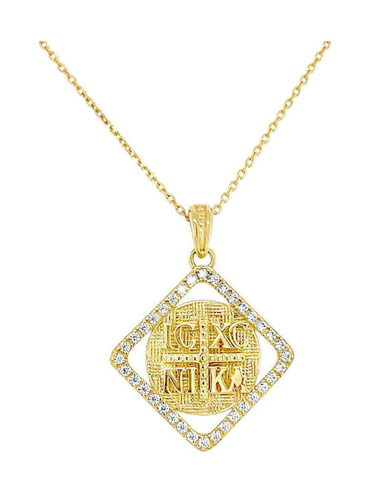 Xryseio Anhänger Kinder Amulett Beidseitig Konstantinato aus Gold 9K KN1115