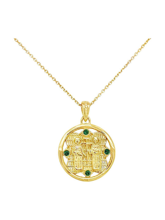 Xryseio Anhänger Kinder Amulett Beidseitig Konstantinato aus Gold 9K KN1117