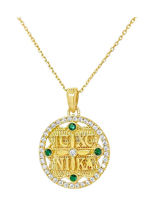 Xryseio Anhänger Kinder Amulett Beidseitig Konstantinato aus Gold 9K KN1117