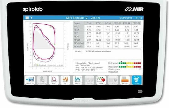 MIR Spirometer New Spirolab with Multi-Purpose Turbine