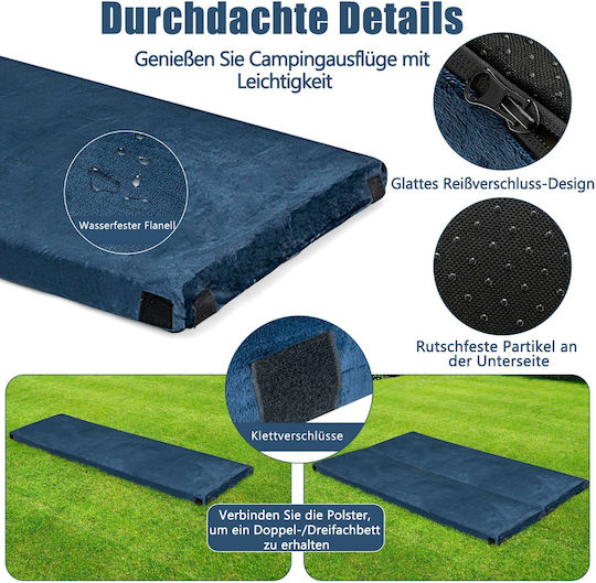 Costway Schaumstoff Einzeln Camping Schlafmatte in Blau Farbe { pn }}