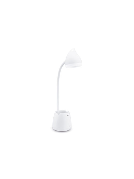 Philips Επαναφορτιζόμενο LED Φωτιστικό Γραφείου σε Λευκό Χρώμα