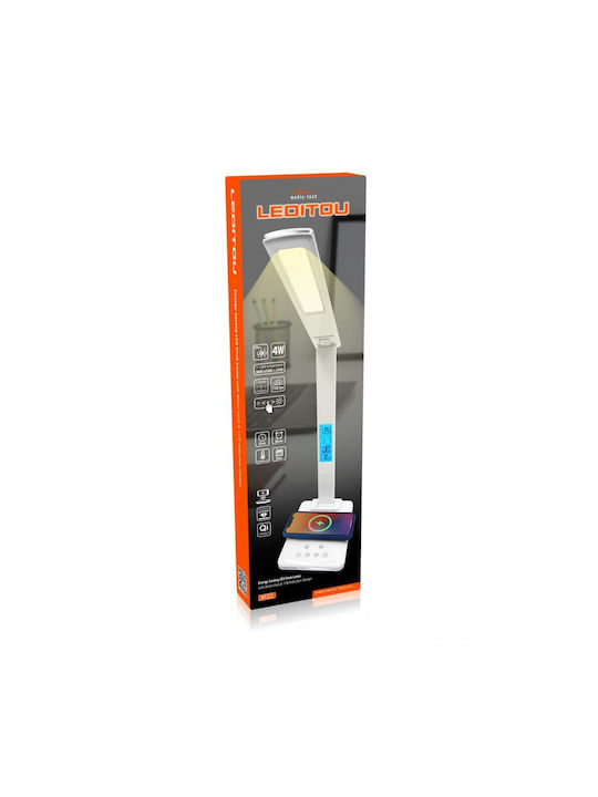 Media-Tech LED Schreibtischlampe faltbar in Weiß Farbe