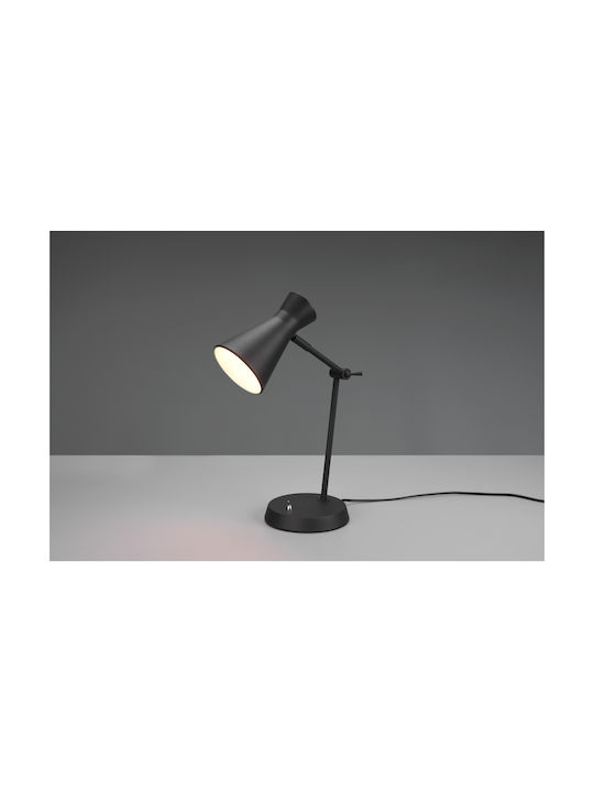 Trio Lighting Enzo Φωτιστικό Γραφείου με Σπαστό Βραχίονα για Ντουί E27 σε Μαύρο Χρώμα