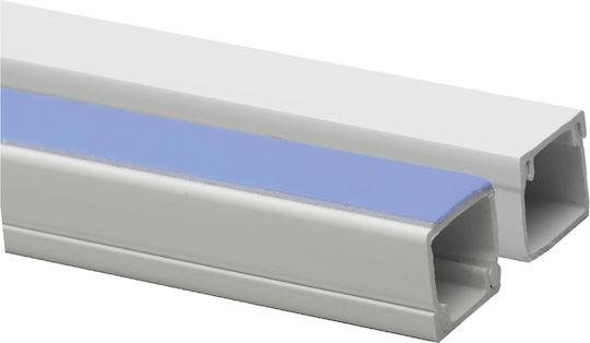 Eurolamp Canal de Cablu cu autocolant din Plastic 16x16mm TPS Alb 2m
