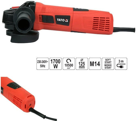 Yato Τροχός 125mm Ρεύματος 1700W