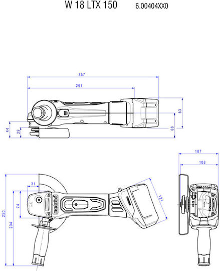 Metabo W 18 LTX 150 Quick Τροχός 150mm Μπαταρίας 2x5.2Ah