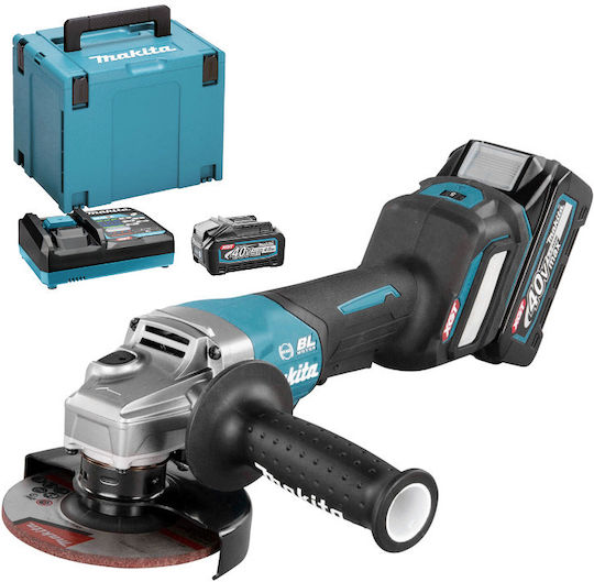 Makita GA029GM201 Τροχός 125mm Μπαταρίας Brushless με Ρύθμιση Στροφών 2x4Ah