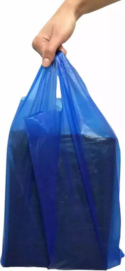 Plastic Packaging Bags Tank Top Type Blue 15pcs Νο70