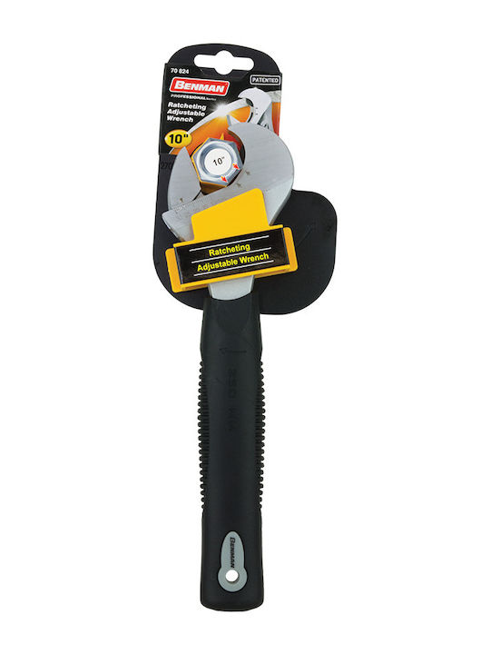 Benman French Wrench with Adjustable Opening 15mm and Anti-Slip Handle 254mm