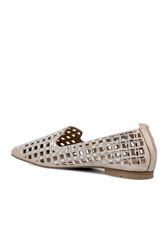 Women's Moccasins in Beige Color