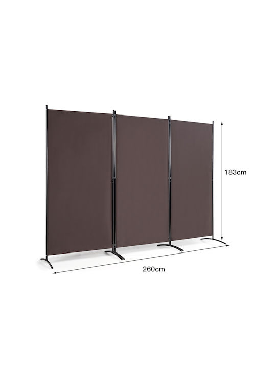 Costway Dekorativer Raumteiler aus Leinwand 260x183cm