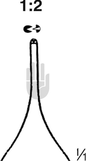 Хирургични форцепси Адсон 1 X 2 зъба 1.2мм 12см 4 3/4" Hebu Hb0362