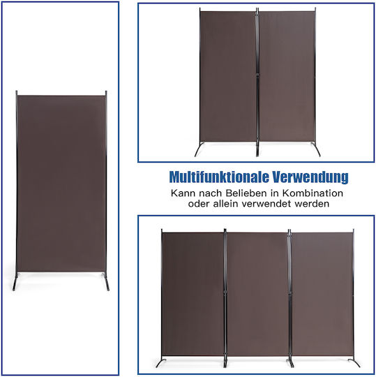 Costway Dekorativer Raumteiler aus Leinwand 260x183cm