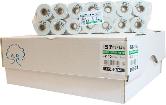 Armos Cash Register Paper Tape W57xD40mm 15m 48gr/m²