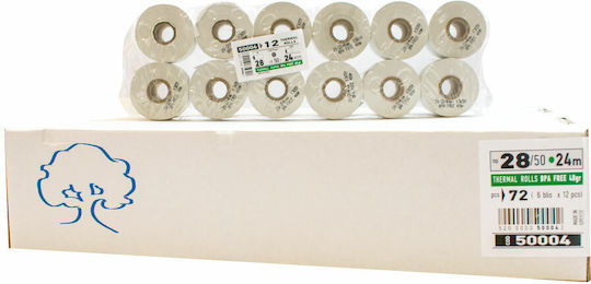 Typotrust Θερμική Χαρτοταινία Ταμειακής Π28xΔ50mm 48gr/m² 10τμχ