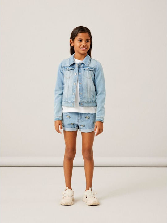 Geacă din denim pentru copii Light Blue