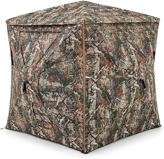 Costway Camping Tent 148x148x164cm with 360° visibility and silent windows