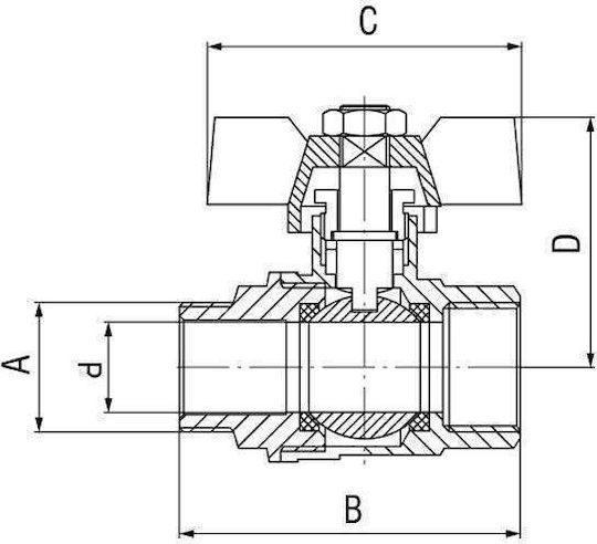Ferro Βάνα / Διακόπτης 3/4"