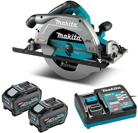 Makita HS011GT201 Циркулярна пила 2x5Ах със Система за Изсмукване