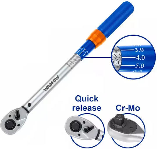 Wadfow Torque Wrench 1/2" 40-220 Nm 43cm