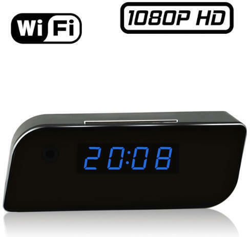 Hidden Camera WiFi Clock 1080p with Memory Card Slot and Motion Detector