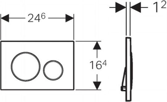 Geberit Delta 01 Flush Plate Dual Flush