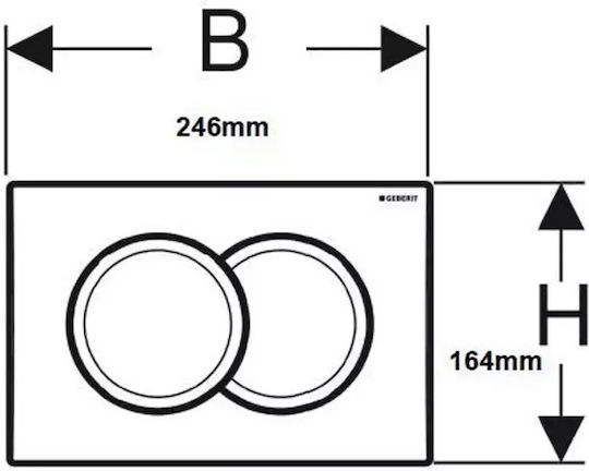 Geberit Delta 01 Flush Plate Dual Flush